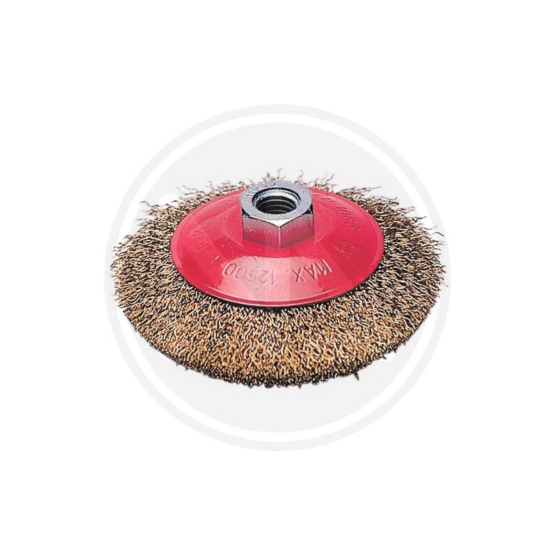 wheel brush steel crimped wire for grinder maurer