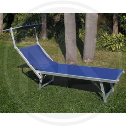 blu heavy sea lounger with parasol papillon