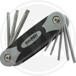 CHIAVI maschio TORX IN SERIE 8 pz. pieghevoli maurer PLUS