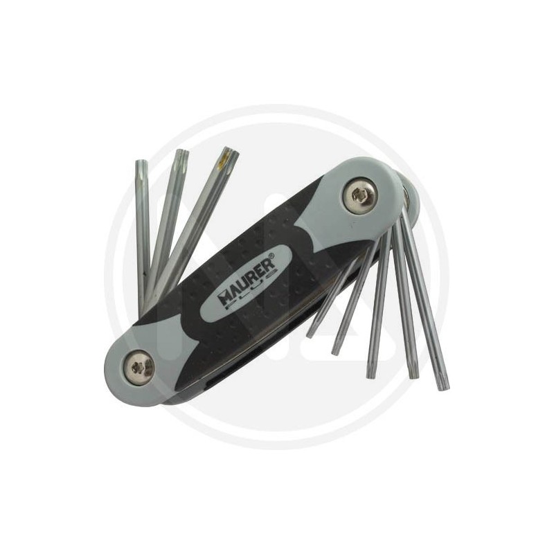 CHIAVI maschio TORX IN SERIE 8 pz. pieghevoli maurer PLUS