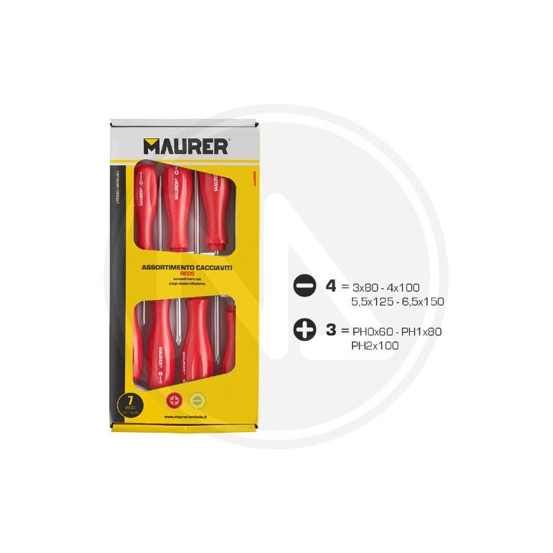 CACCIAVITI IN SERIE 7 pz. reds maurer