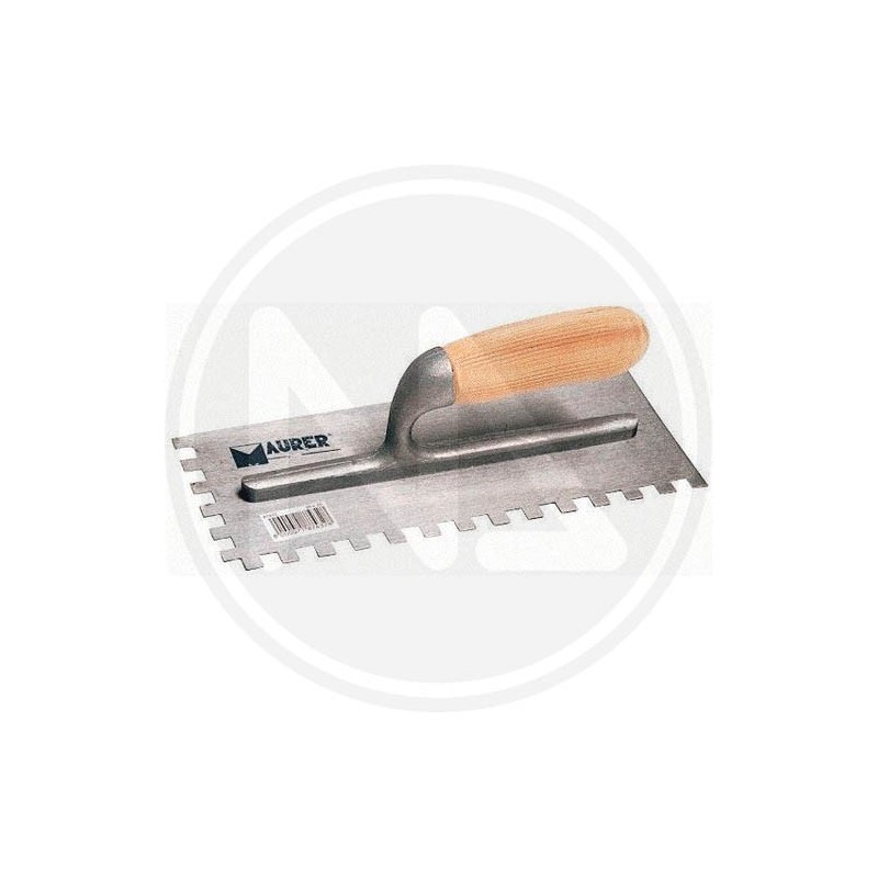 FRATTONE in acciaio DENTATO 2 lati manico in legno maurer
