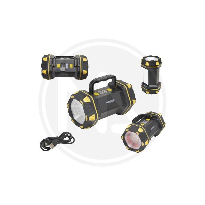 TORCIA LED BATTERIA RICARICABILE 3 FUNZIONI MAURER