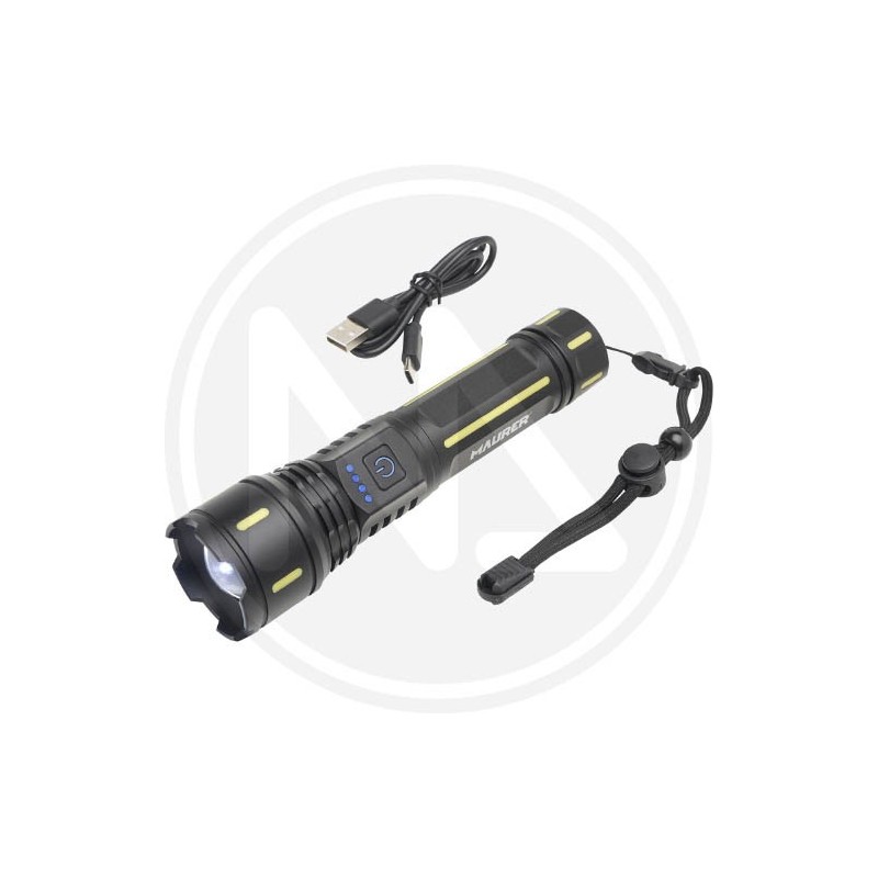 RECHARGEABLE BATTERY LED TORCH WITH ZOOM MAURER