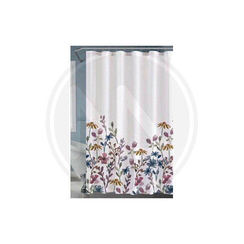 TENDA DOCCIA IN POLIESTERE "FIORI COLORATI" MAURER