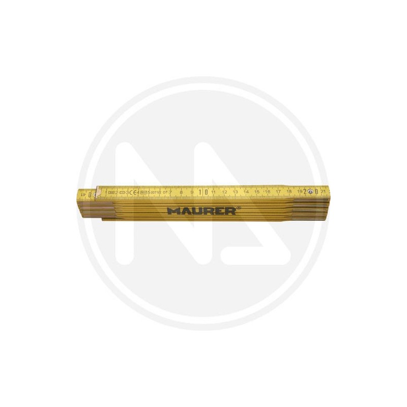 YELLOW wood folding rule birch maurer