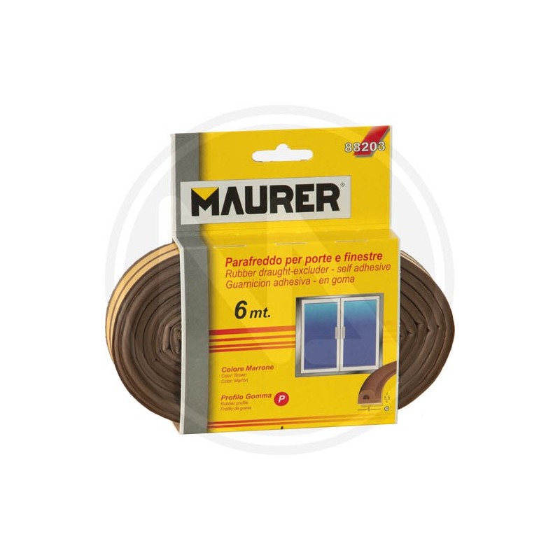 RUBBER Draught excluder 6 mt maurer