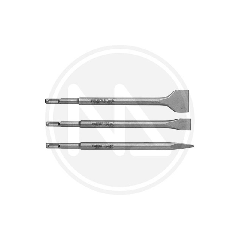 scalpelli attacco sds plus in serie 3 pz. maurer plus