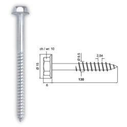 VITI per legno ZINCATE AUTOFILETTANTI te 6,5 mm.