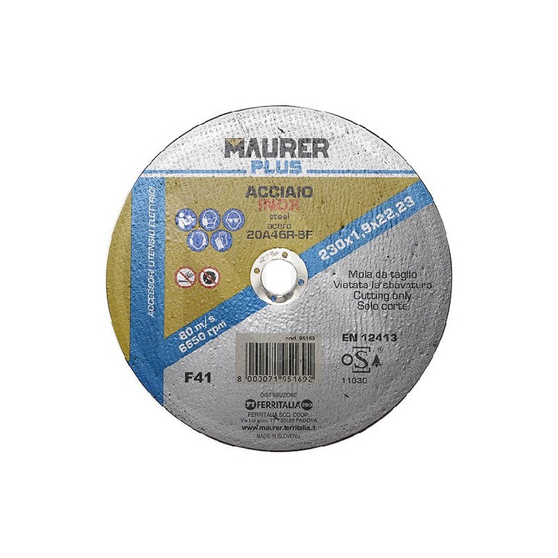 MOLA abrasiva PER ACCIAIO INOX maurer plus