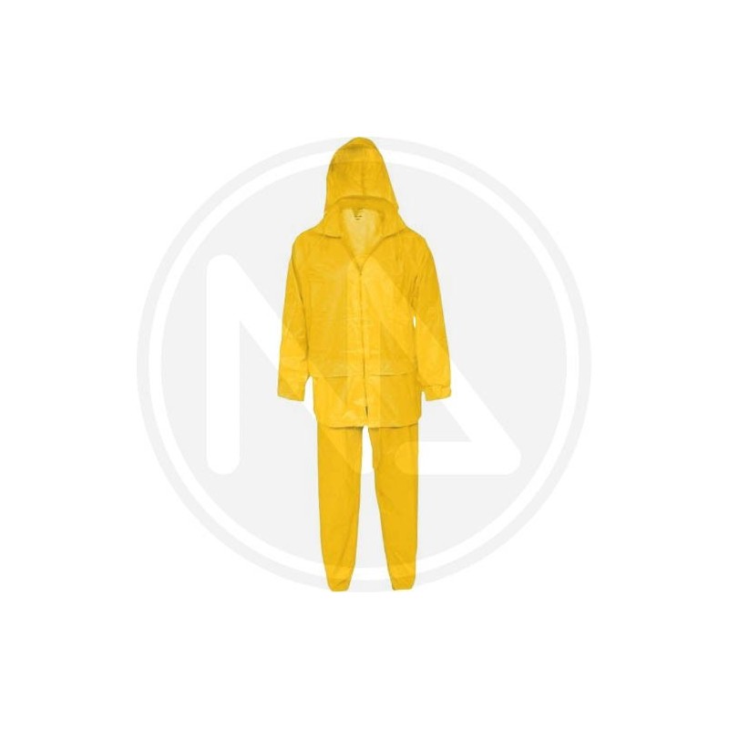 IMPERMEABILE LAVORO POLIESTERE-PVC GIALLO COMPLETO maurer