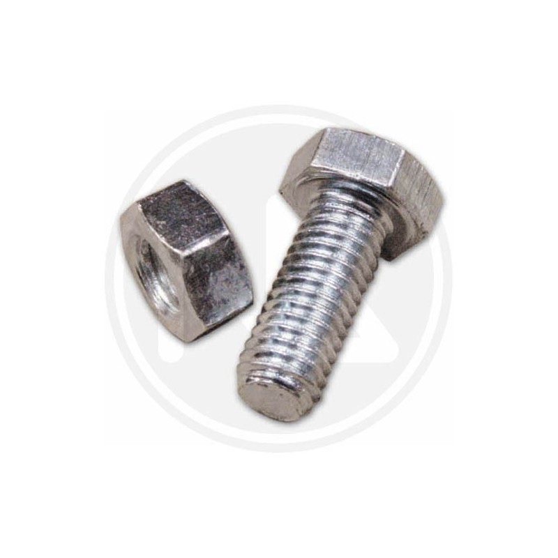 zincplated bolts for metal shelves (with nut) Hex head 8 mm