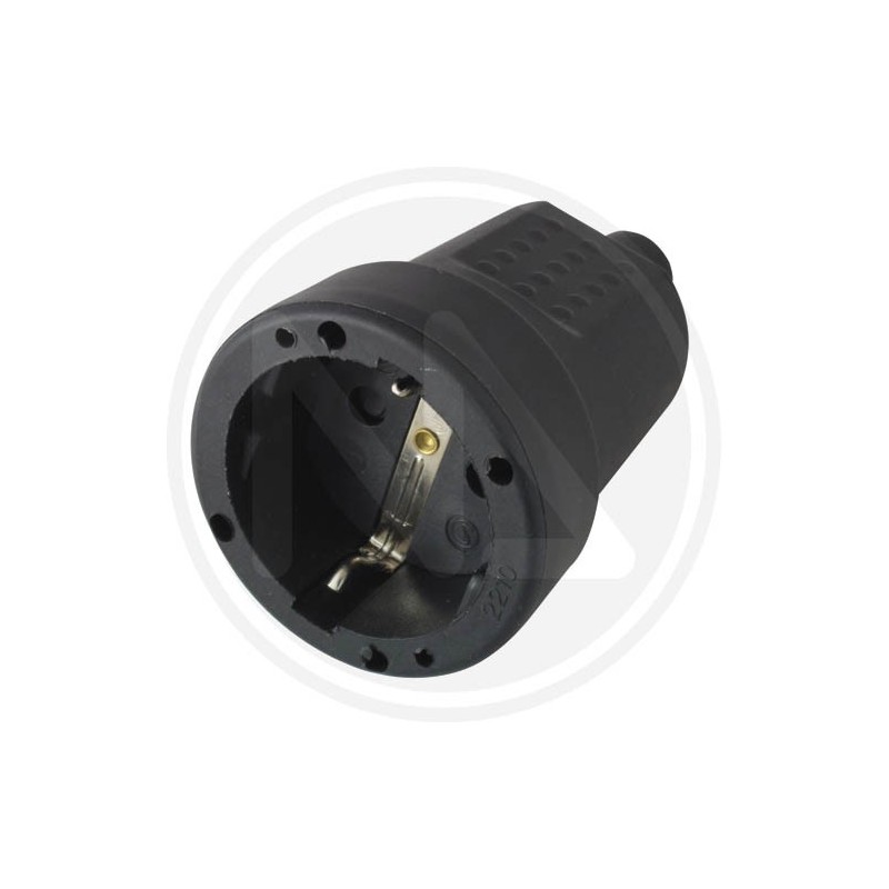 two pole plug socket schuko rubber 16A maurer