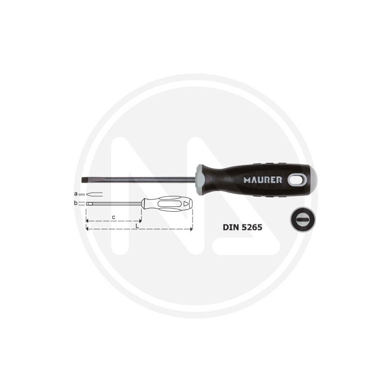 electrician's screwdriver for slotted heads "s2" maurer plus