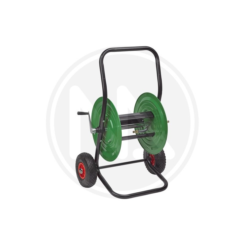 metal hose reel 80 mt. with pneumatic wheels papillon
