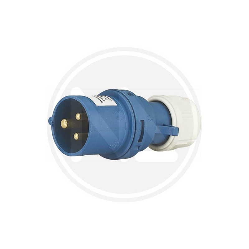 SPINA diritta INDUSTRIALE 2p+t IP 44 blu maurer PLUS