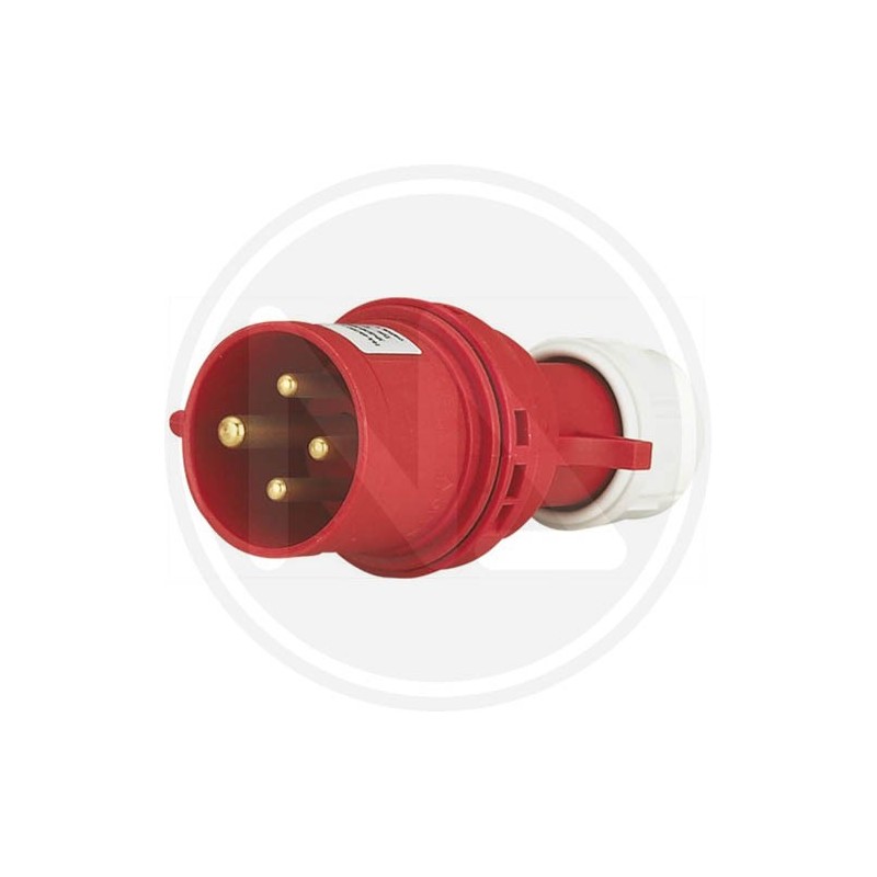 SPINA diritta INDUSTRIALE 3p+t ip 44 rossa maurer PLUS SPINA diritta INDUSTRIALE 3p+t ip 44 rossa maurer PLUS