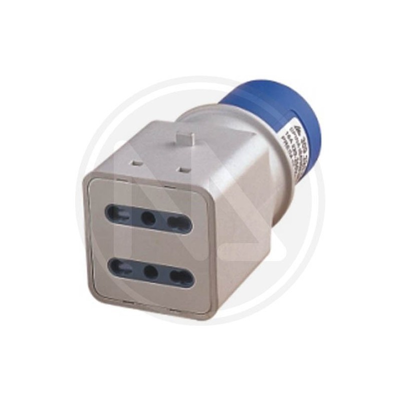 system adapter 2 bipasso sockets blue maurer PLUS