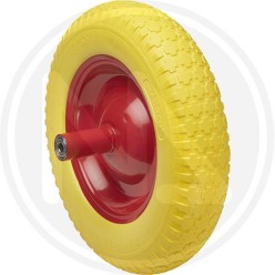 RUOTA PIENA GIALLA CARRIOLA MAURER ASSE 205
