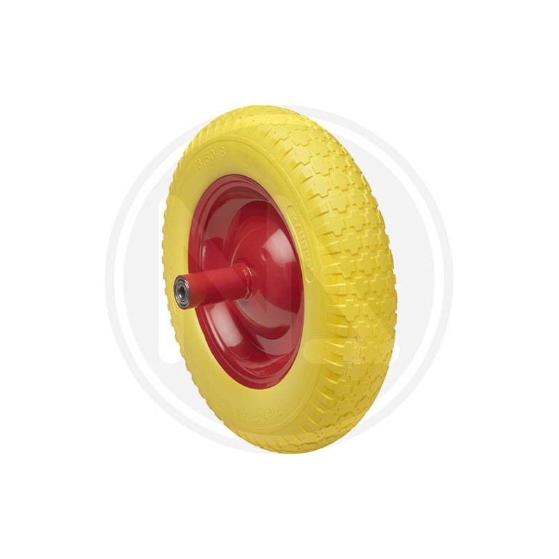 RUOTA PIENA GIALLA CARRIOLA MAURER ASSE 205