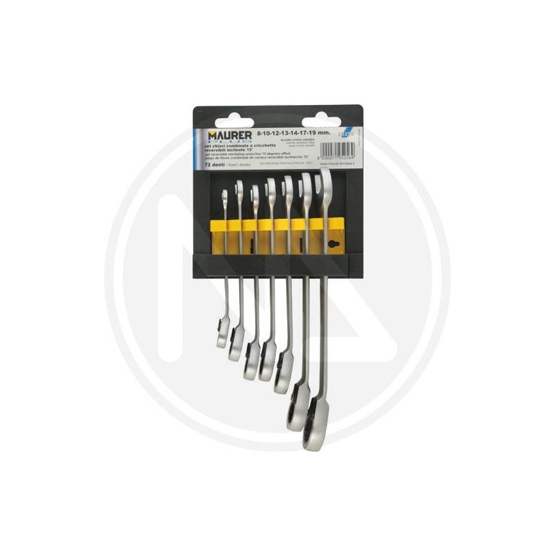 CHIAVI COMBINATE A CRICCHETTO SERIE 7 PZ MAURER PLUS