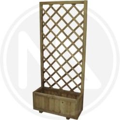 IMPREGNATED WOOD TRELLIS WITH FLOWER PLANT PAPILLON