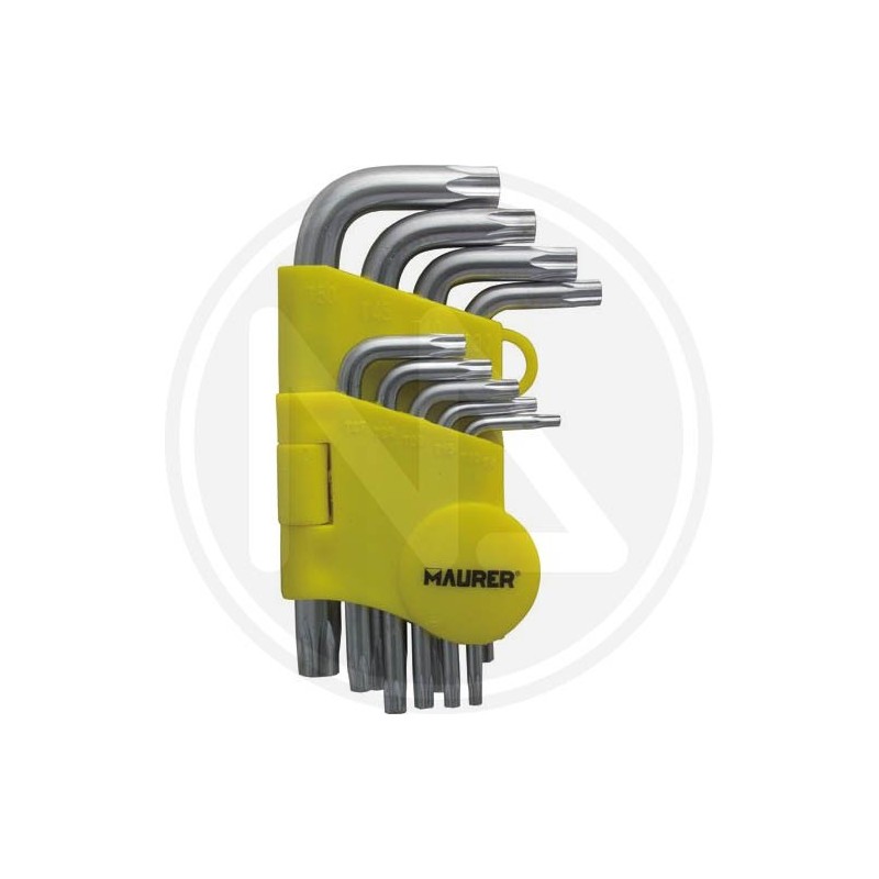 CHIAVI maschio TORX IN SERIE 9 pz. maurer CHIAVI maschio TORX IN SERIE 9 pz. maurer