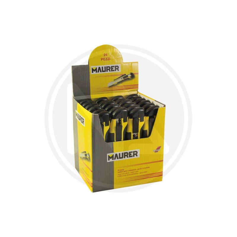 CUTTER GUIDA METALLO IN ESPOSITORE 24 PZ. MAURER