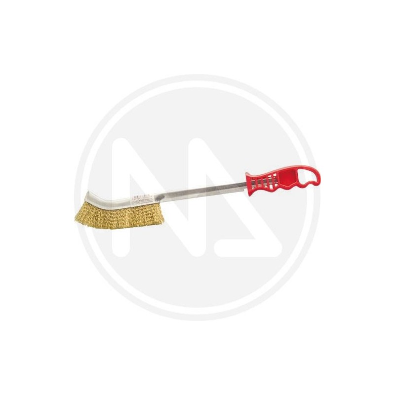 BRASSED STEEL BRUSH WITH ABS HANDLE 340 MM. MAURER