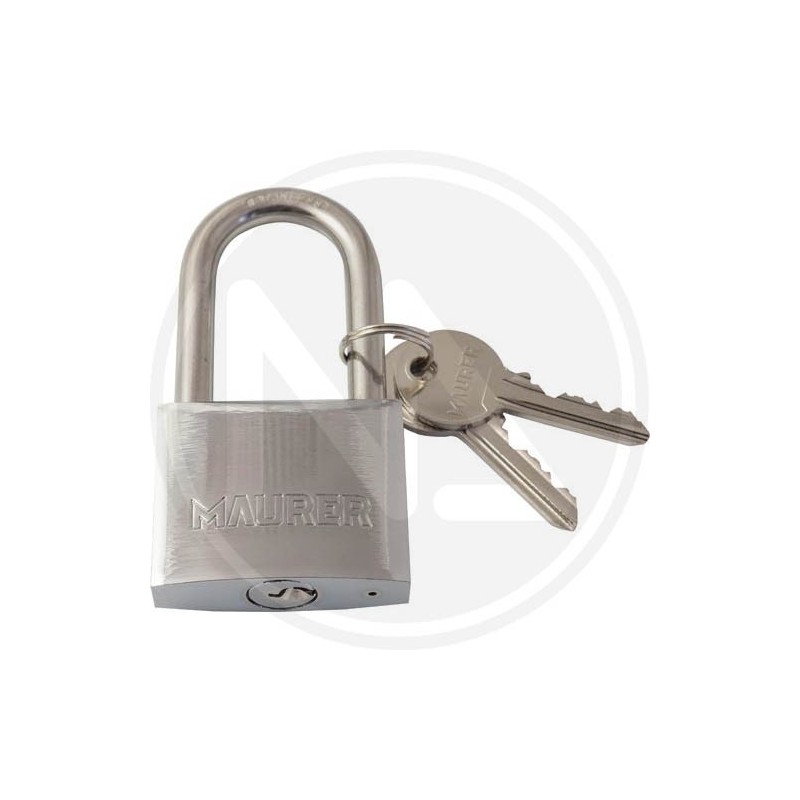 LUCCHETTO AD ARCO LUNGO IN ACCIAIO INOX MAURER