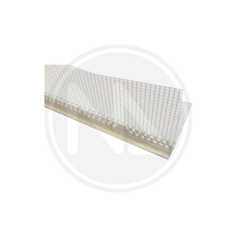 PARASPIGOLO IN PVC CON RETE PER INTONACO CON GOCCIOLATOIO MAURER