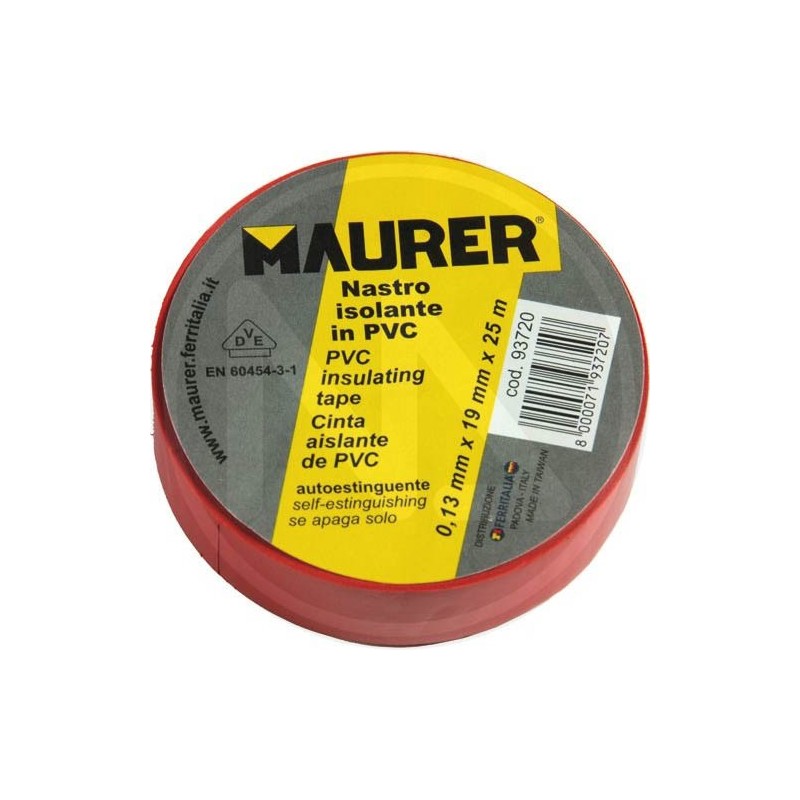 nastro isolante in pvc ROSSO maurer