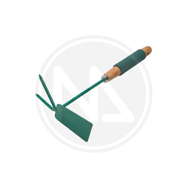 hoe square three prong  wooden foam  handle  papillon
