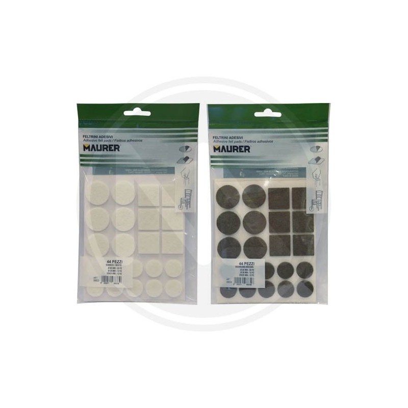 FELTRINO ASSORTITI ADESIVI IN BUSTINA 44 PZ. MAURER