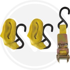 CINGHIA di ancoraggio DOPPIE CON GANCI E CRICCHETTO 350 kg. maurer