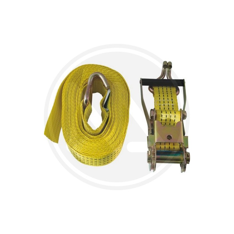 CINGHIE di ancoraggio DOPPIA CON GANCI "U" E criccHETTO 2000 kg. maurer