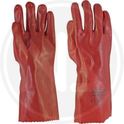 GUANTI IN PVC 100% "ROSSO" MAURER