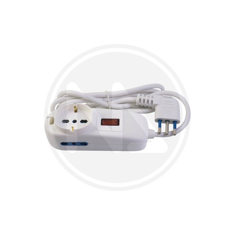 MULTIPRESA 1 SCHUKO + 2 BIPASSO CON INTERRUTTORE MAURER MULTIPRESA 1 SCHUKO + 2 BIPASSO CON INTERRUTTORE MAURER