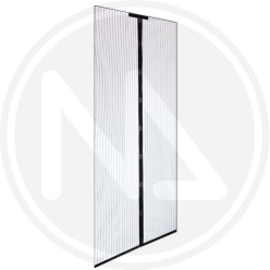 black MOSQUITO NET With VELCRO for MAGNETIC STRIPED DOORS