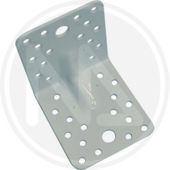 PIASTRA PER TRAVI piegata NERVATA in acciaio BIANCO 794-B L 90