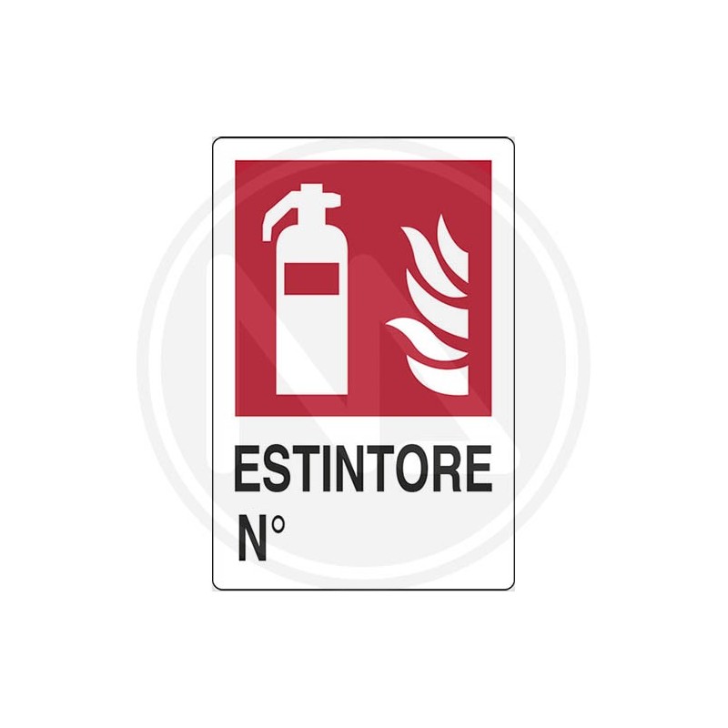 safety sign notice "FIRE EXTINGUISHER" ALUMINUM