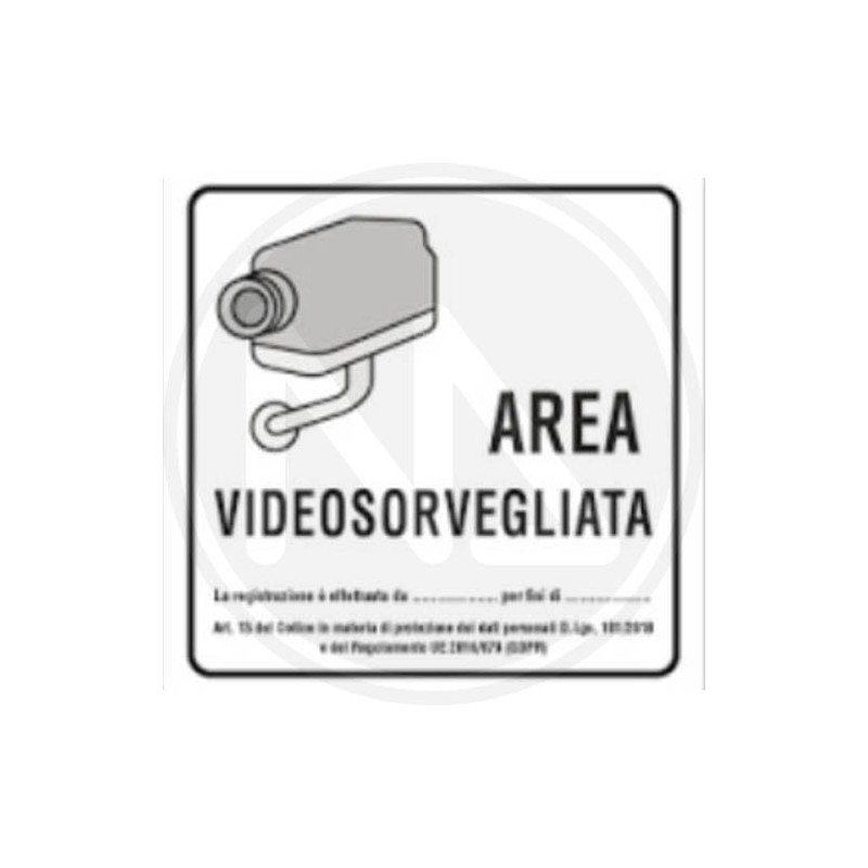 CARTELLO SEGNALETICo di informazione "AREA VIDEOSORVEGLIATA" CARTELLO SEGNALETICo di informazione "AREA VIDEOSORVEGLIATA"