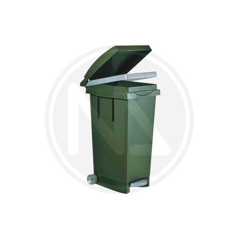 GREEN PVC trash bin with wheels GREEN PVC trash bin with wheels