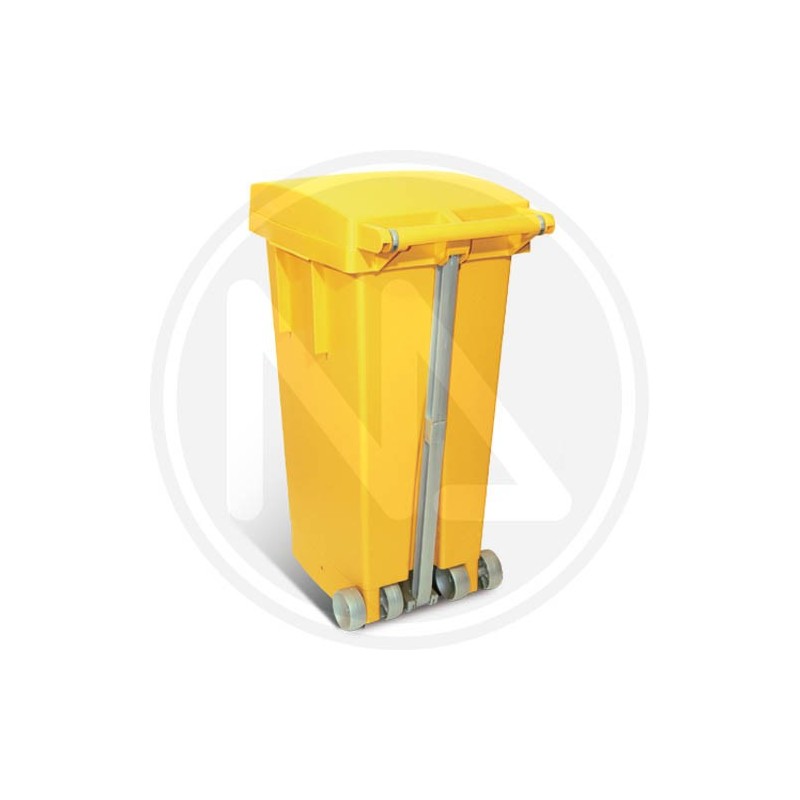 YELLOW PVC trash bin with wheels YELLOW PVC trash bin with wheels