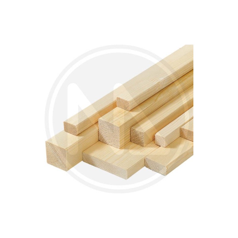 listellO in legno abete grezzo 10 MM