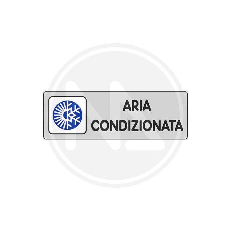 ADHESIVE SIGNS FOR INFORMATIONS SILVER COLOUR "AIR CONDITIONING" ADHESIVE SIGNS FOR INFORMATIONS SILVER COLOUR "AIR CONDITIONING"