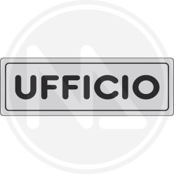 SEGNALETICA ADESIVA DI INFORMAZIONE ARGENTO "UFFICIO"