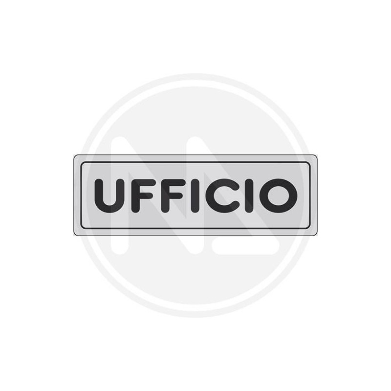 SEGNALETICA ADESIVA DI INFORMAZIONE ARGENTO "UFFICIO"