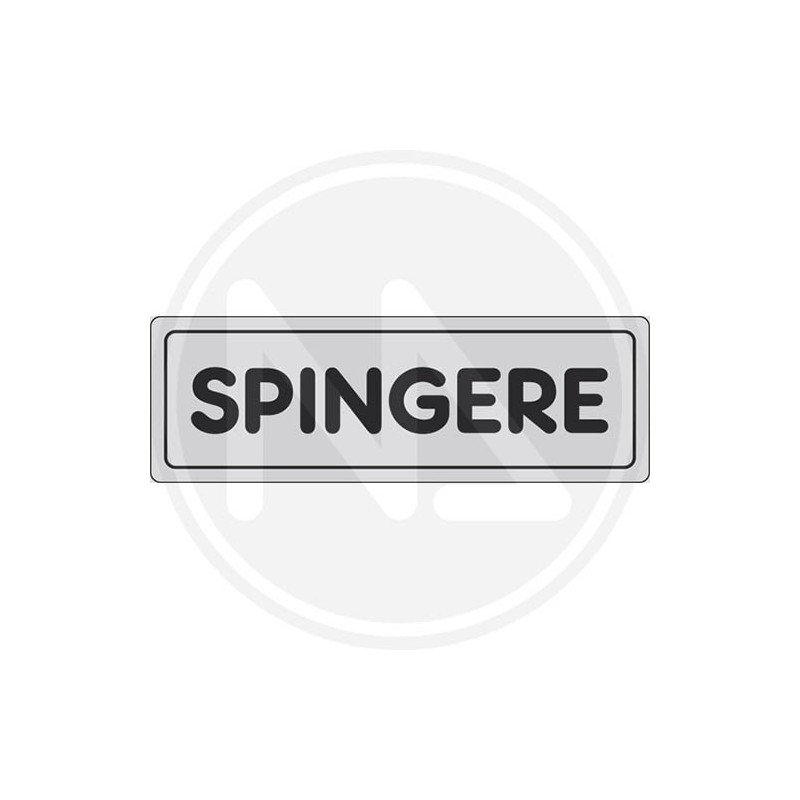 SEGNALETICA ADESIVA DI INFORMAZIONE ARGENTO "SPINGERE"