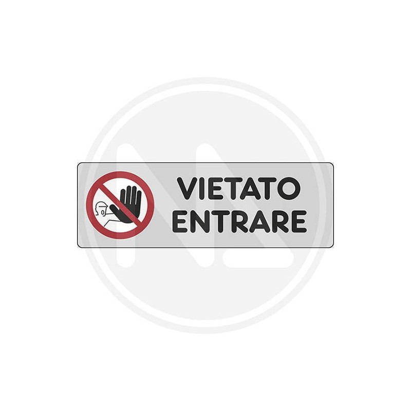 ADHESIVE SIGNS FOR INFORMATIONS SILVER COLOUR "NO ENTRY" ADHESIVE SIGNS FOR INFORMATIONS SILVER COLOUR "NO ENTRY"